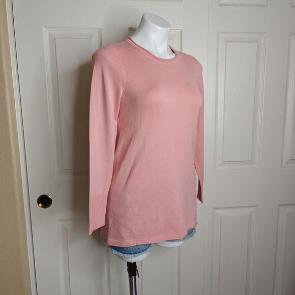 Chico's pullover crew neck sweater pale coral sz 00 NWT - Picture 3 of 8